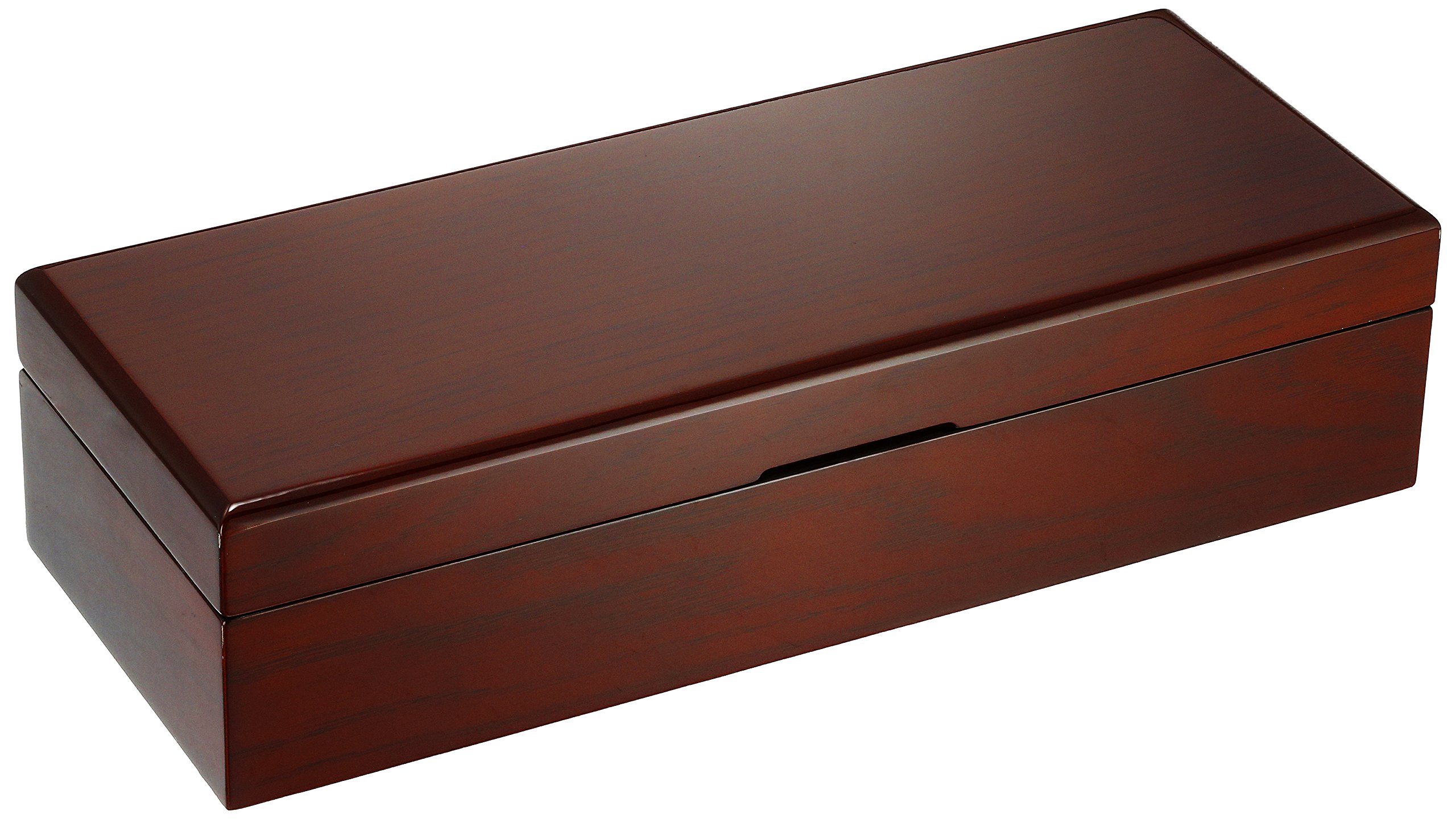 Diplomat Mahogany Wood 6 Watch Storage Case with Cream Interior