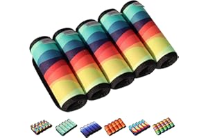 Gowraps Luggage Tags for Suitcases-Suitcase Tags Identifiers Bulk Luggage Handle Wrap Luggage Tag/Identifiers/Marker Travel Accessories for Flying Airplane(Rainbow)