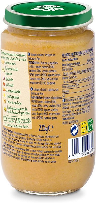 Hero Solo Caja Mixta Tarritos de Carne y Pollo Desde 6 Meses, 18 x 235 g