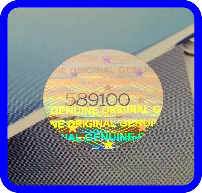 Pack of 180 hologram labels with serial number, seal sticker, round, 15