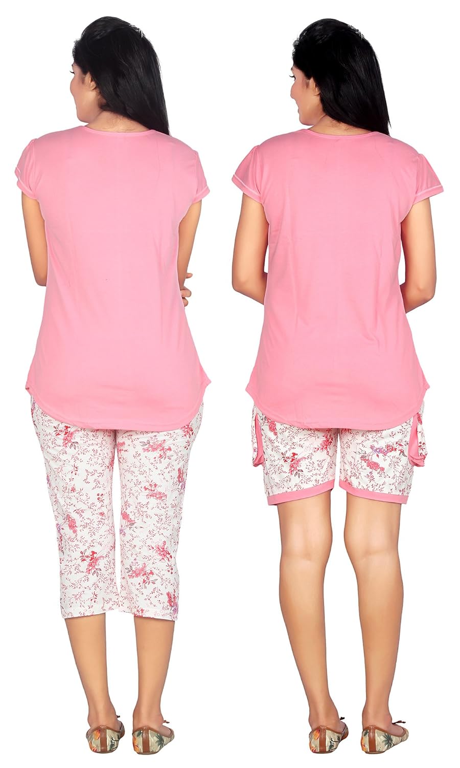 carrel cotton hosiery fabric women night wear set (agspl-3459)