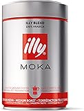 illy Medium Roast Ground Moka Coffee for Stovetop Coffeemakers, 8.8 ounce can