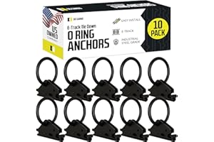 DC Cargo Mall Heavy-Duty Steel O-Ring (Pack of 10) 4500Lbs Break Strength - E Track Accessories Tie-Down Anchors for E-Track Tie-Down System