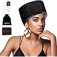 ingeware Heat Cap for Deep Conditioning, Thermal Cap for Hair Steamer Cap for Natural Hair Portable Electric Heat Hair Spa Cap for Home Use Leather Rose (Black)