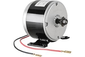 MYFULLY 24V DC 250W Brushed Permanent Magnet Electric Motor Generator Small Electric Scooter DC Motor 2550RPM for Electric Scooter Drive Speed Control, E-Bike, Wind Turbine PMA Generator (250, Watts)