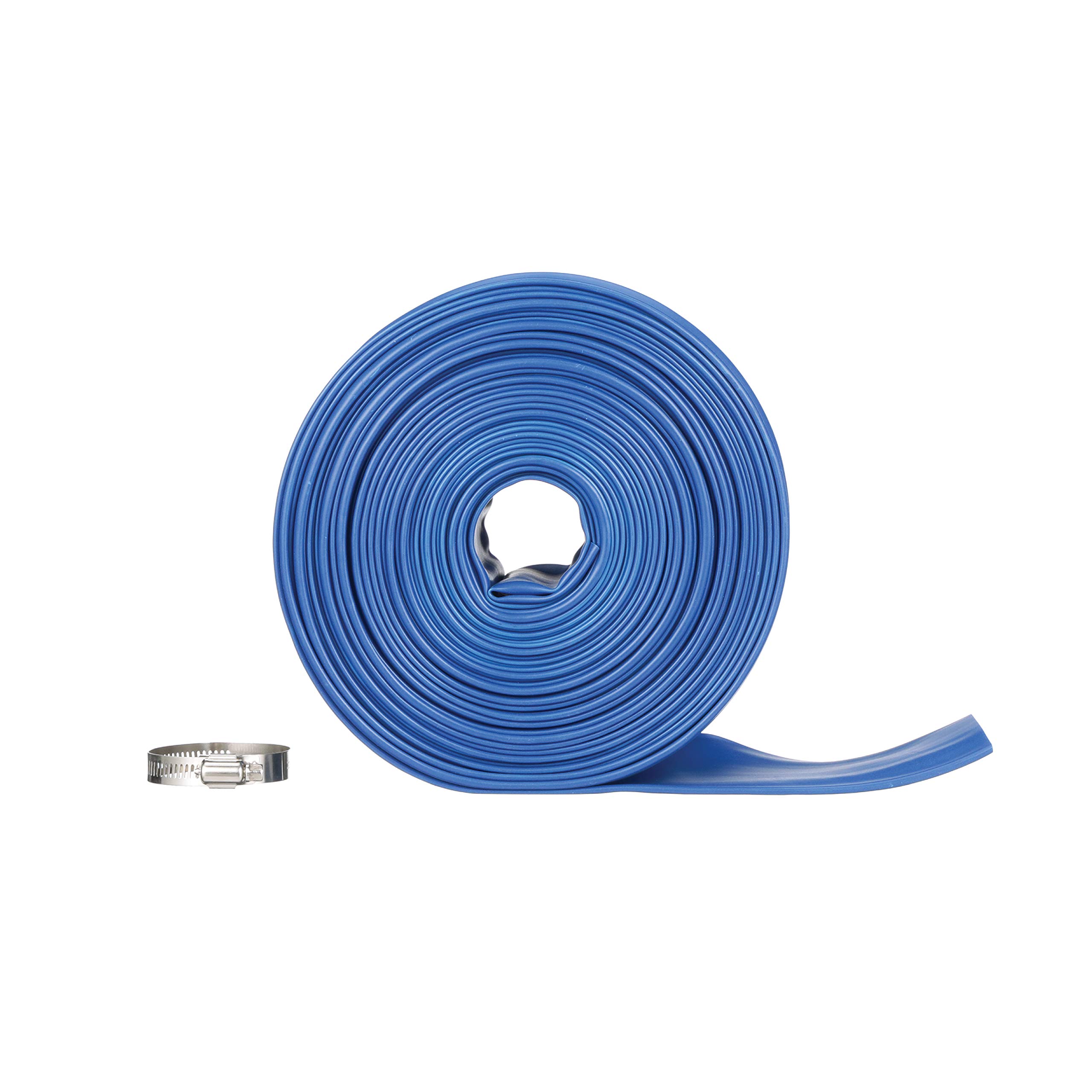 Photo 1 of Blue Devil 75-Foot Backwash Hose for Pool with Hose Clamp, 2" W x 75' L