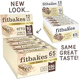 fit bakes 65 Calorie Keto Cookies & Cream Mini Bars 12x19g view 9