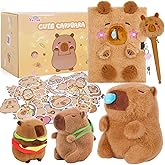 YOYTOO Capybara Gifts for Girls, Kids Capybara Plush Toys Set with Capybara Stuffed Animal, Secret Diary, Ballpoint Pen, Stickers, Birthday Gifts for Little Girls Age 5 6 7 8 9 10-12 Years Old