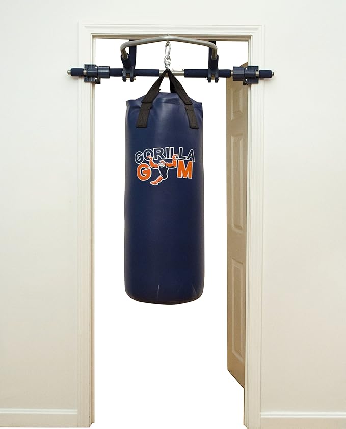 Gorilla Gym Black Heavy Punching Bag with Frame for Boxing at Home
