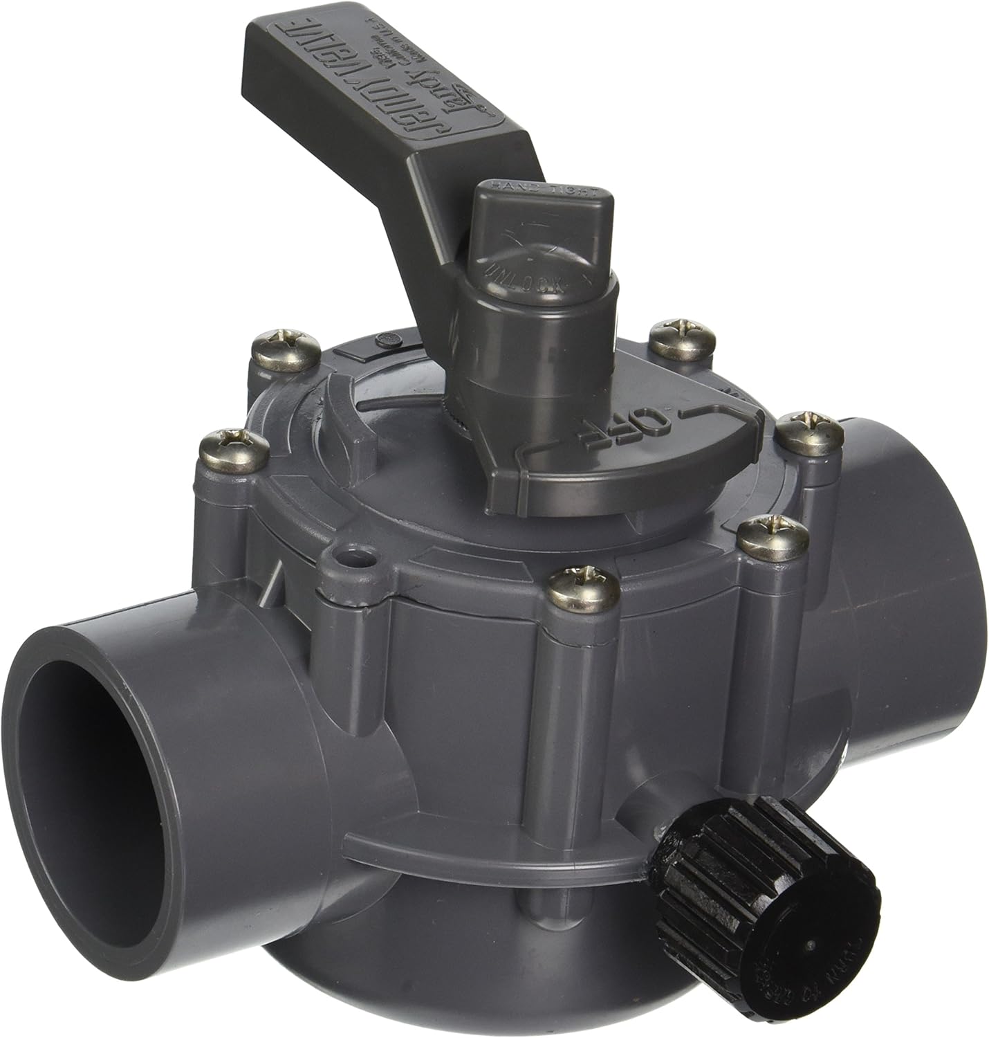 Jandy 1157 2-Port 1-1/2 by 2-Inch Positive Seal Valve, Gray
