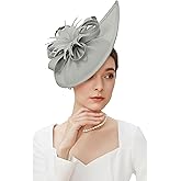 BABEYOND Tea Party Fascinator Hat for Women Kentucky Headwear Derby Pillbox Church Hat for Cocktail Wedding