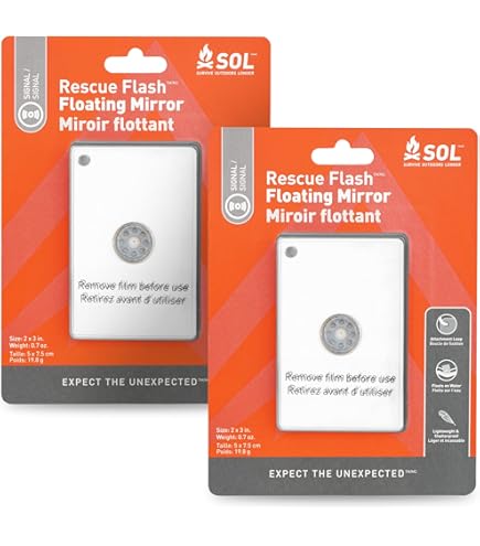 Amazon.com: ust StarFlash Floating Signal Mirror with Compact