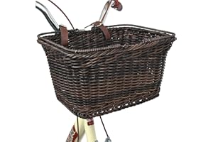 GRANNY SAYS Bike Basket Front Adult, Large Woven Basket for Bike, Detachable Front Handlebar Bicycle Basket, Storage Basket f