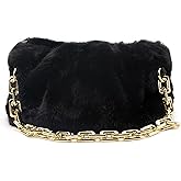 Women's Clutch Purse Bag | Cloud-Shaped Dumpling Chain Pouch | Ruched Chain Link Shoulder Handbag