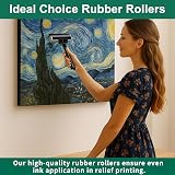 VinBee Brayer Rollers 6cm 10cm 15cm Soft Rubber for Printmaking Crafting view 7
