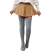 YELAIVP Women's Cable Knit Thigh High Socks Over the Knee Sock Extra Long Leg Warmers