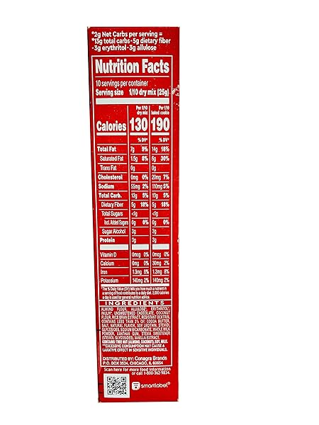 DUNCAN HINES KETO FRIENDLY CHOCOLATE CHIP COOKIE MIX, 8.8 OZ