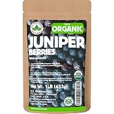 Juniper Berries - 16Oz (Real Wild Harvest) | 100% USDA Certified Organic | Bulk Juniper Berry (juniperus communis fructus) | Herbal Infusion| Cooking Meat | Seasoning Beef, Pork, Turkey Brine, Soups, Syrups and Tea | Wildcrafted in Albania