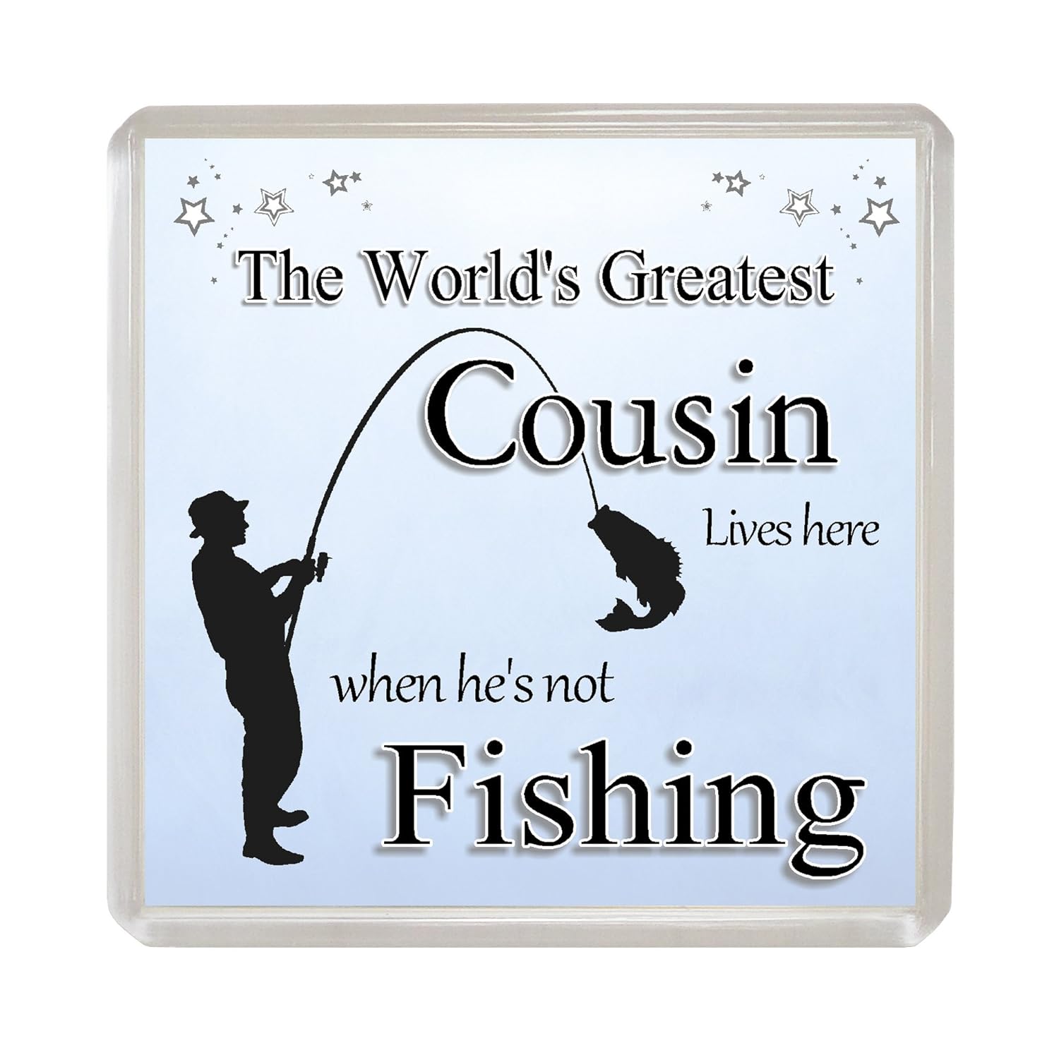 Primo de la novedad pesca Imán para nevera divertido pescador ...