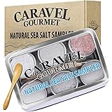 Natural Sea Salt Sampler Set, Pure Zero Calories Salt Varieties with Low Sodium, Gourmet Cooking Gifts for Special Occasions,