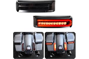 VEISUTOR LED Saddlebag Light for CVO Road Street Glide 23-26, Side Luggage Run Brake Turn Signal for Harley FLHX FLTRX FLTRXS