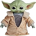 Mattel Star Wars Din Grogu Plush Toy, 11-inch Soft Doll with Hard Head & Bean-Filled Base, Inspired by Star Wars: The Mandalorian Season 3
