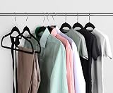 Utopia Home Velvet Hangers 20 Pack with Tie Bar Heavy Duty Non-Slip Black view 6