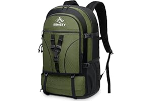 SEMSTY Hiking Backpack, 30L/40L/50L Expandable Hiking Backpack for Men and Women, Travel Backpack Flight Approved