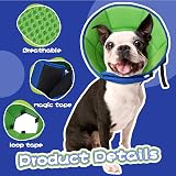 Kuoser Dog Cone Collar Soft Protective Recovery Neck Shield Blue M 28-36cm view 4