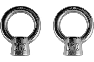 2 Pieces Stainless Steel 316 Lifting Eye Nut M10 Marine Grade 10mm