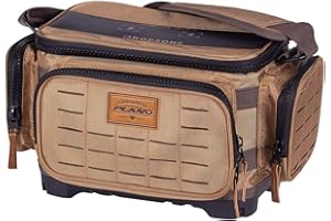 Plano Guide Series Tackle Bag | Premium Tackle Storage with No Slip Base and Included stows, Khaki with Brown and Black Trim