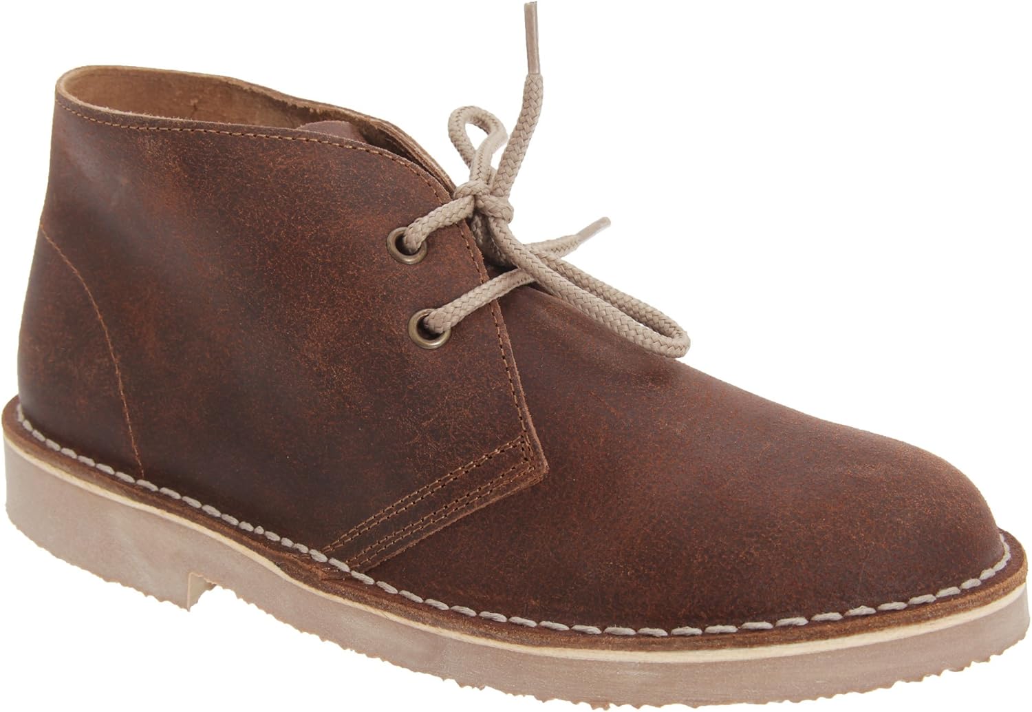 distressed leather chukka boots