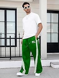 GORGLITTER Men's Baggy Wide Leg Sweatpants Y2K