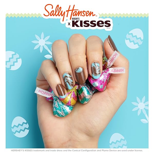 SALLY HANSEN INSTA-DRI X HERSHEY’S KISSES, MORE KISSES PLZ, QUICK DRY, LONG LASTING, OPAQUE, CREME BROWN NAIL POLISH