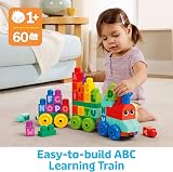 Mega Bloks First Builders ABC Learn Train 60 Pieces Toddler Toy DXH35 view 2