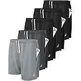 NY Threads 5 Pack Men's Athletic Shorts Quick Dry Loose-Fit Lightweight Running Workout Gym Shorts with Pockets
