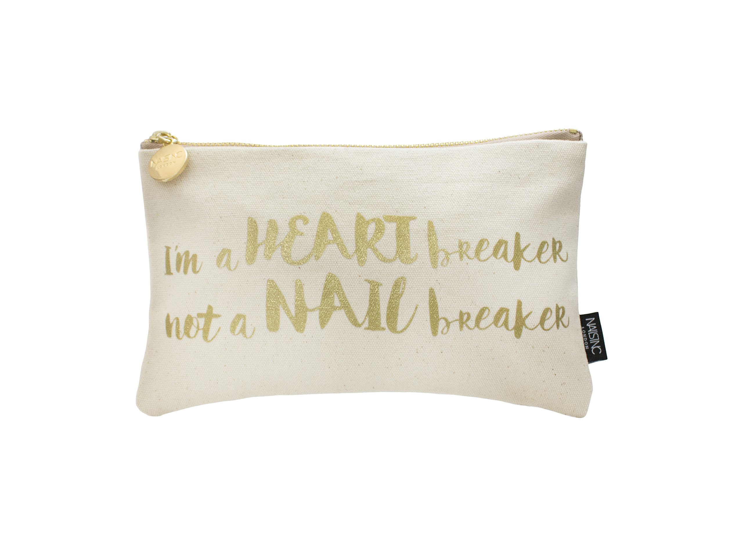 Nails Inc Slogan Cosmetic Bag, I'm a heart breaker not a nail breaker