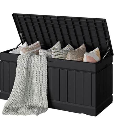 Amazon.com: Devoko 85 Gallon Deck Box Lockable Resin Outdoor