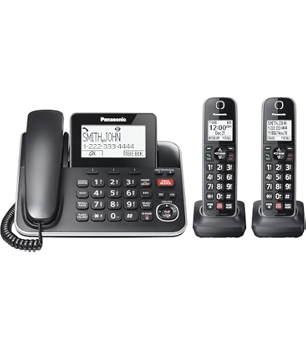 thumbnail image 2 of Panasonic DECT 6.0 Cordless Phone System - 3 Handsets With Answering Machine & Call Block 2 of 14