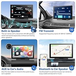 HAUXIY Wireless Apple Carplay Screen for Car 4K