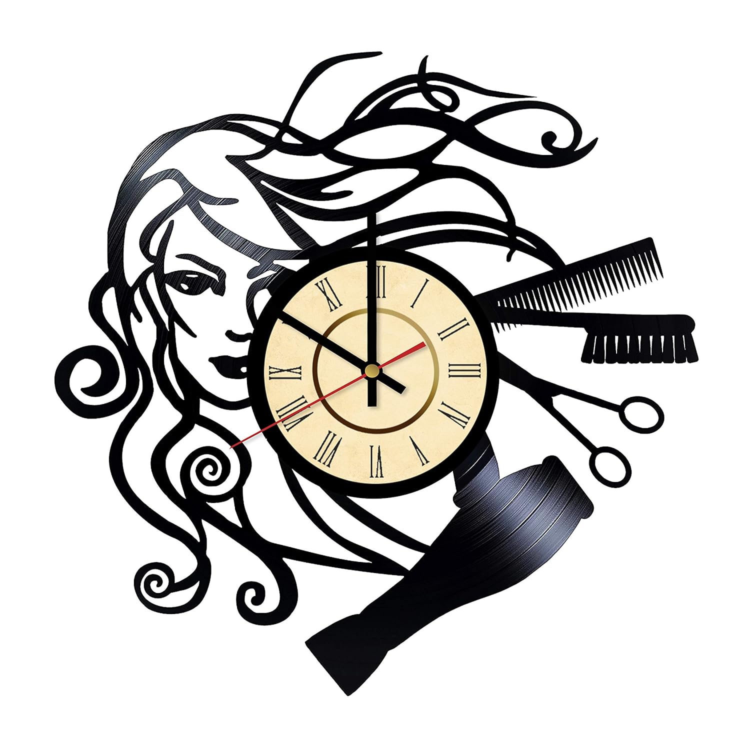 Amazon Com Hair House Vinyl Clock Gift For Hairdresser Beauty