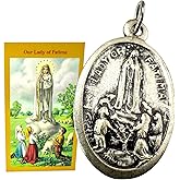 Westmon Works Our Lady of Fatima Medal Italian Metal with Holy Prayer Card