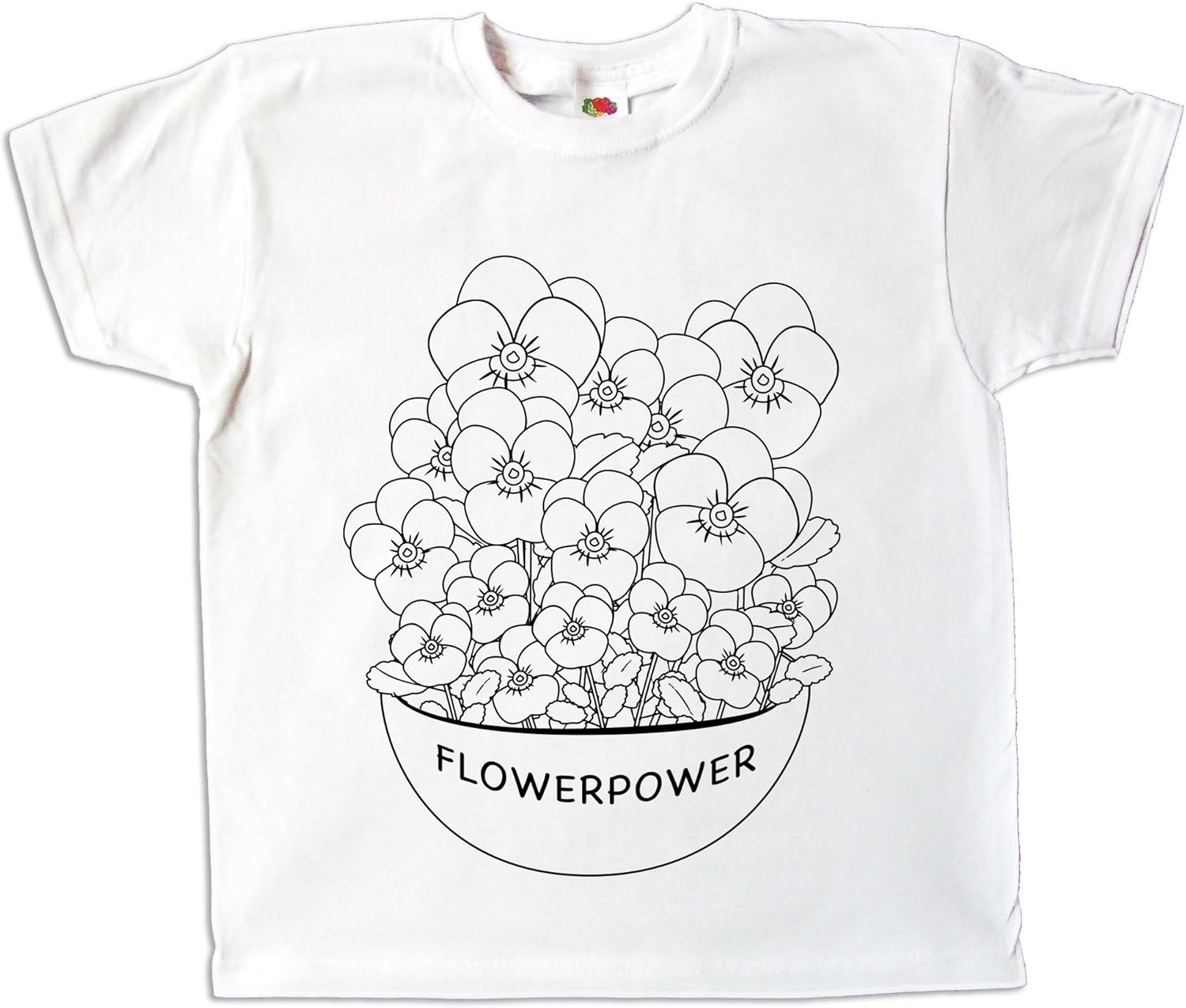 Kinder TShirt Stiefmütterchen Frühling zum bemalen und