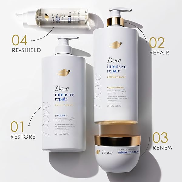 DOVE CONDITIONER INTENSIVE REPAIR FOR DAMAGED HAIR WITH BIO-PROTEIN CARE TECHNOLOGY AND AMINO SERUM 28 FL OZ