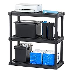 IRIS USA 3-Shelf Heavy Duty Plastic Storage