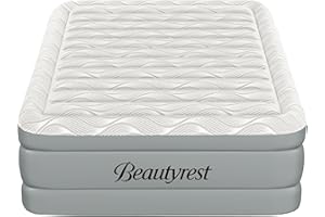 Beautyrest Luxaire, Queen Size Luxury Air Mattress, 20 Inch Height with Cool Vent Top, Smart Auto Shut-Off Pump, Puncture Resistant Ever Firm Fabric with Edge Support