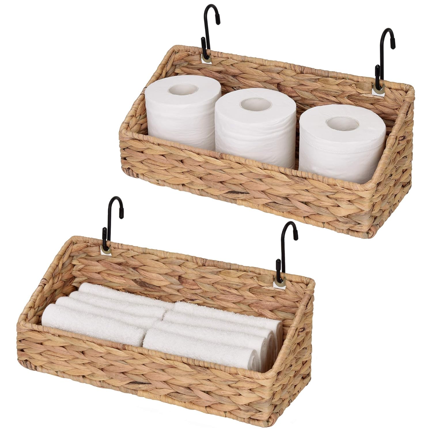Toilet Paper Basket 2Pack Hanging Baskets Wicker Baskets for
