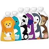 Squooshi Reusable Food Pouches 5 oz + 3.4 oz-6 Count