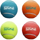 Outward Hound Squeaker Ballz Tennis Ball Dog Toy, Large, 3", 4-Pack | Squeaks &amp; Bounces, Bright Colors, Interactive Fetch &amp; Training, Indoor Outdoor, Moderate Chewers, Large Dogs (50 lbs &amp; Over)
