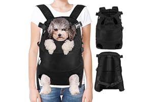 BIJIBIBOG Pet Dog Cat Carrier Backpack Outdoor Travel Lightweight Dog Soft Mesh Breathable Carrying Bag for Puppy Chihuahua Cats (Large)